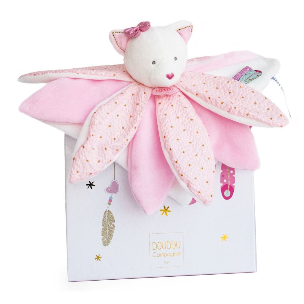 Doudou et Compagnie Doudou Signature Petal Comforter – Pinky Cat