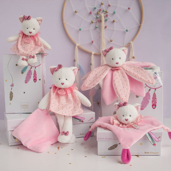 Doudou et Compagnie Doudou Signature Petal Comforter – Pinky Cat