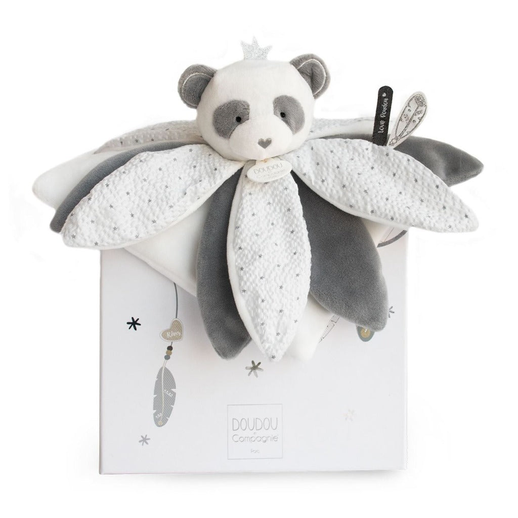 Doudou et Compagnie Doudou Signature Petal Comforter – Cool Panda