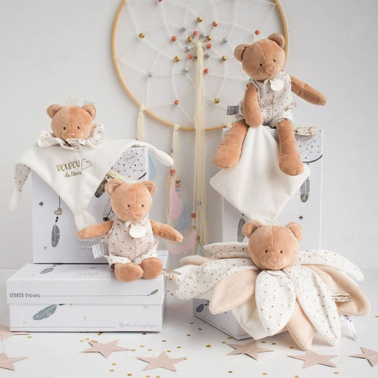 Doudou et Compagnie Cutie Bear Plush With Comforter