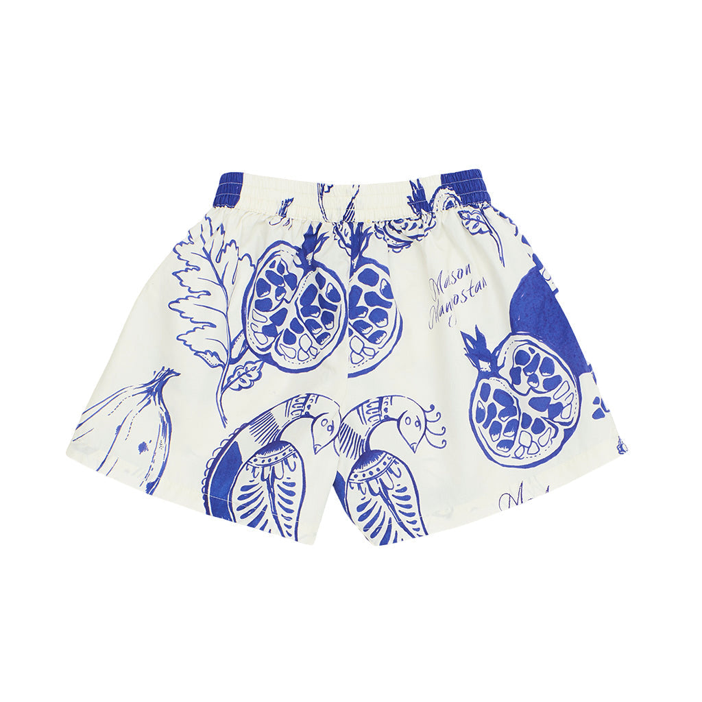 Maison Mangostan Pommegranate Print Shorts