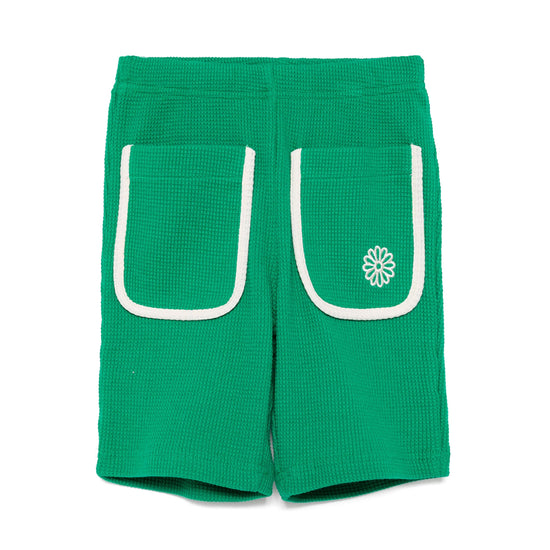 Mardi Mercredi Les Petits Waffle Bermuda Shorts - Green