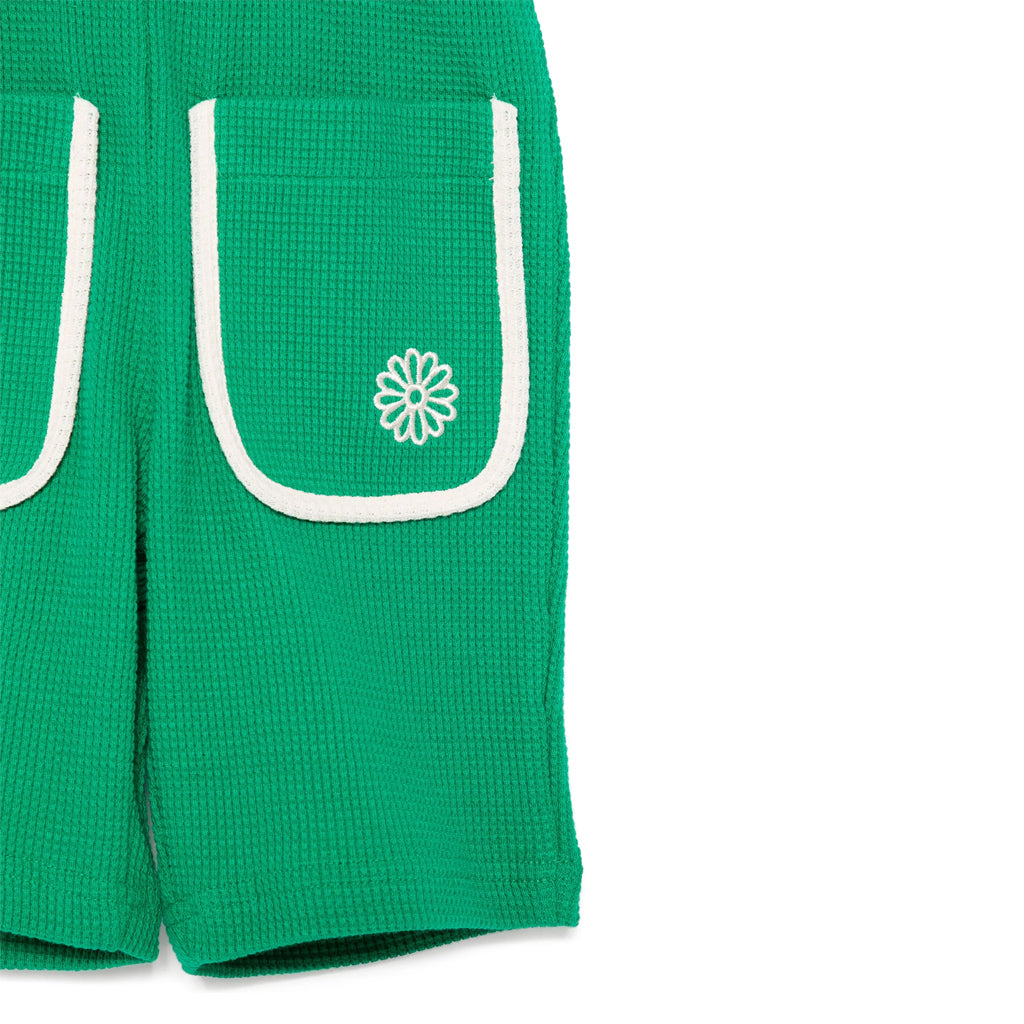 Mardi Mercredi Les Petits Waffle Bermuda Shorts - Green
