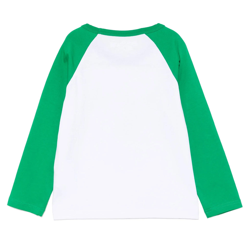 Mardi Mercredi Les Petits T-shirt Raglan Flowermardi - Green