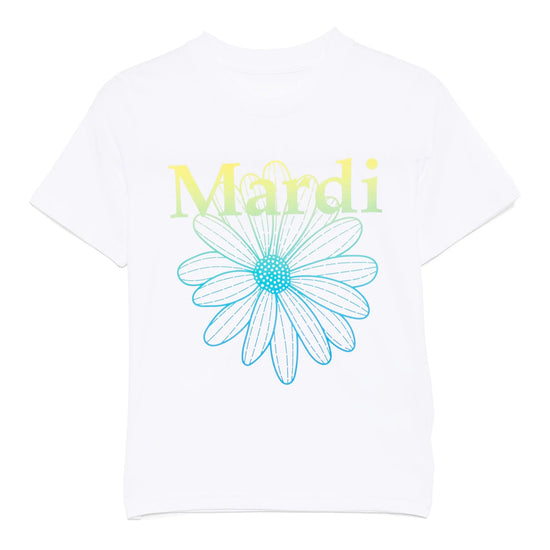 Mardi Mercredi Les Petits T-shirt Flowermardi Gradation - White