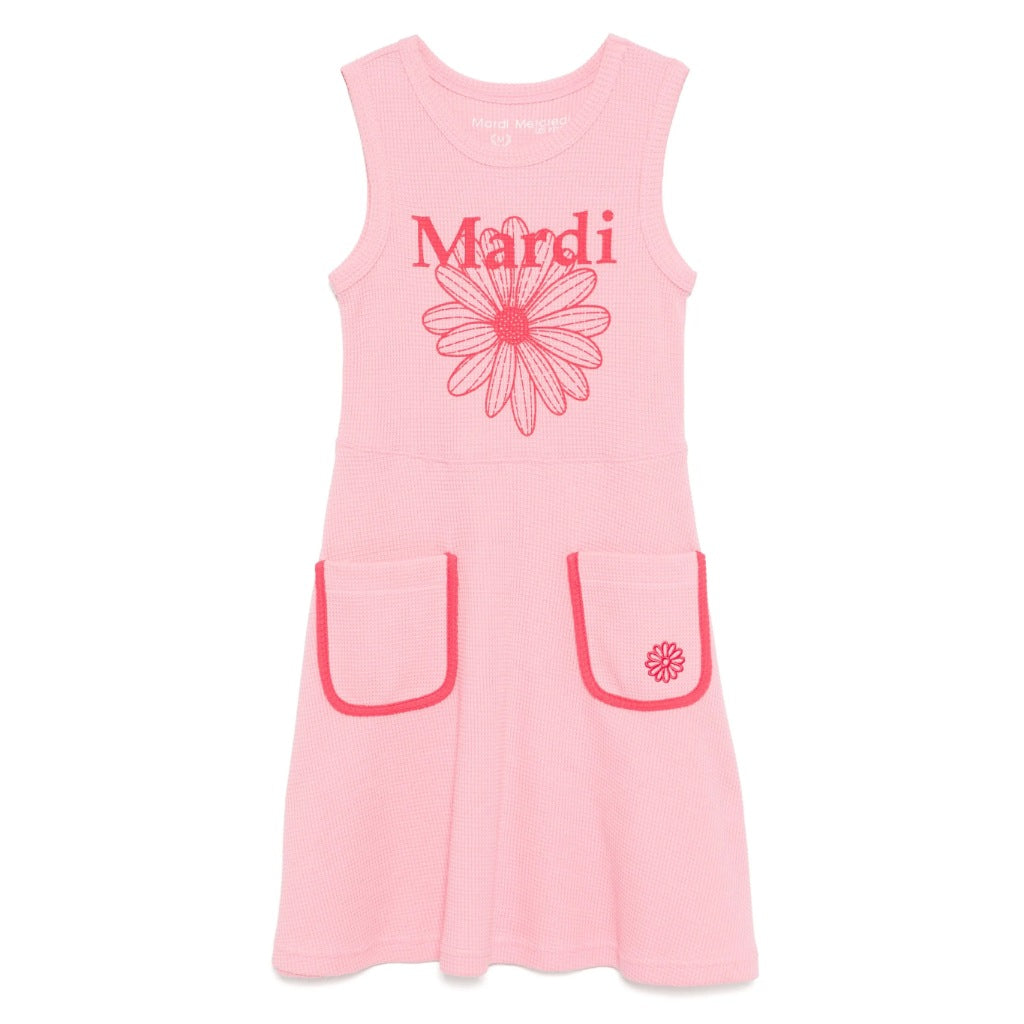 Mardi Mercredi Les Petits Waffle Dress Flowermardi - Pink