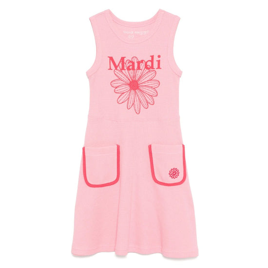 Mardi Mercredi Les Petits Waffle Dress Flowermardi - Pink