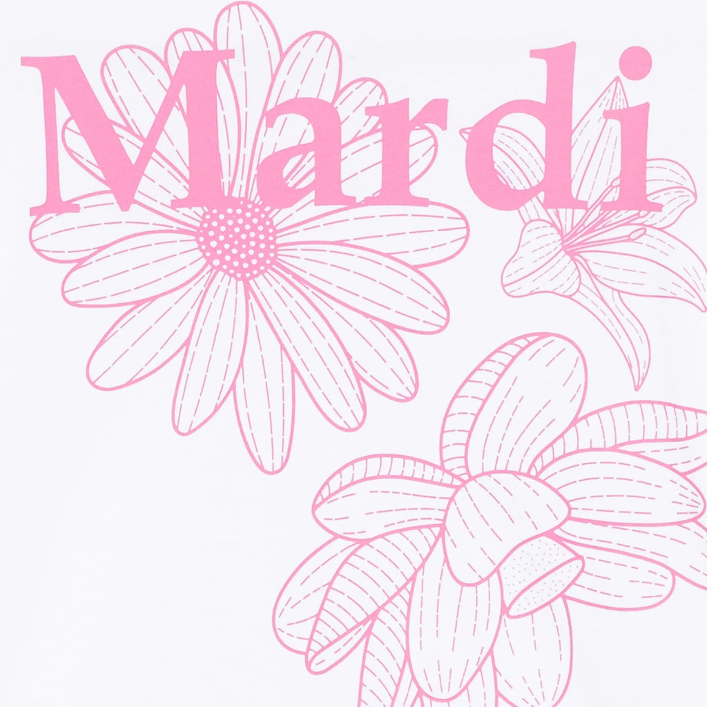 Mardi Mercredi Les Petits T-shirt Triple Flower - White
