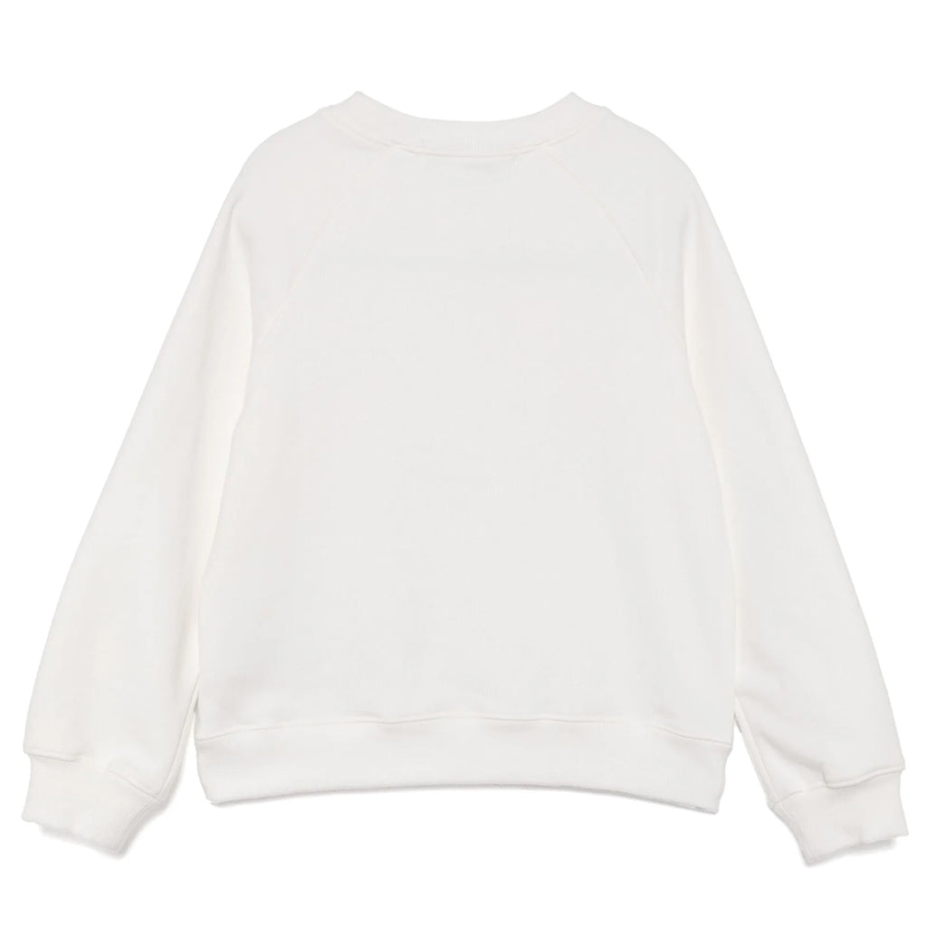 Mardi Mercredi Les Petits Sweat T-shirt Triple Flower - White