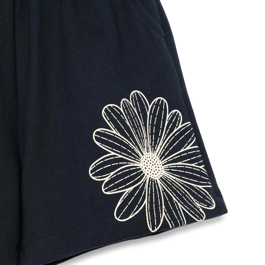 Mardi Mercredi Les Petits Sweat Shorts Flower - Navy – Kids21