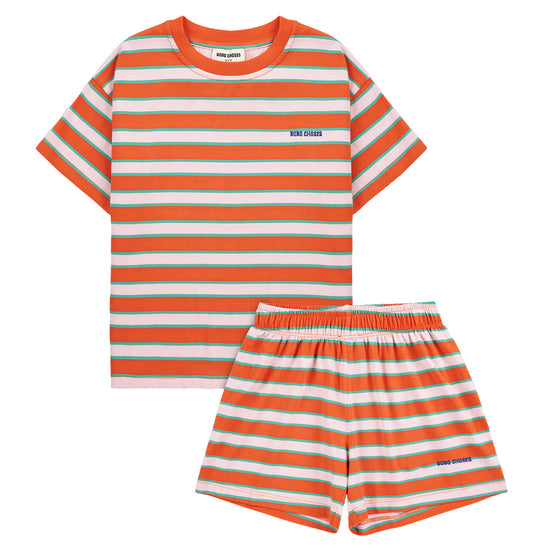 Bobo Choses Red Stripes Loungewear Set