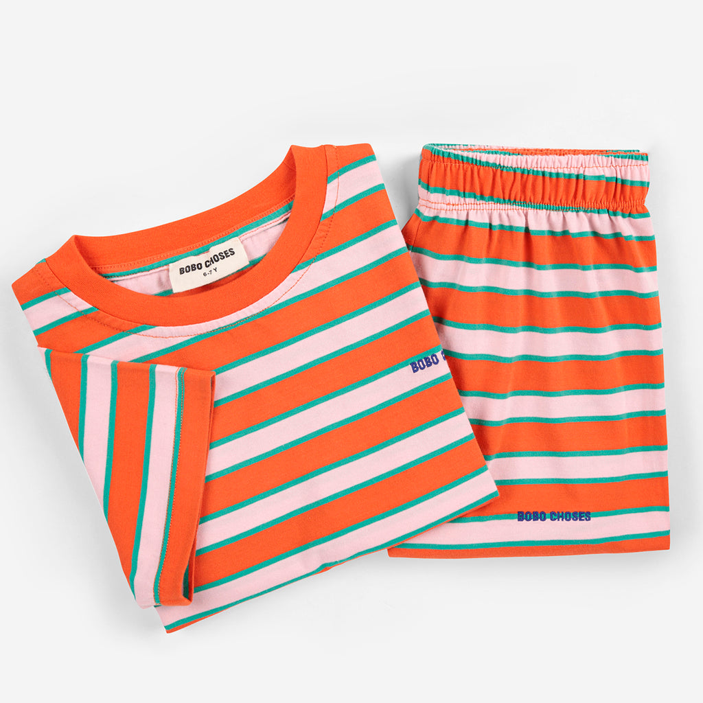 Bobo Choses Red Stripes Loungewear Set