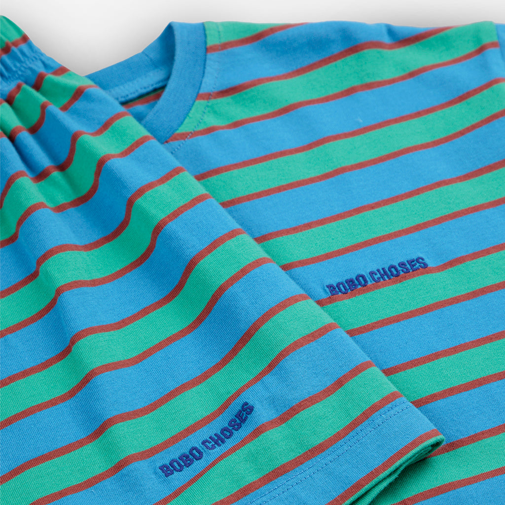 Bobo Choses Blue Stripes Loungewear Set