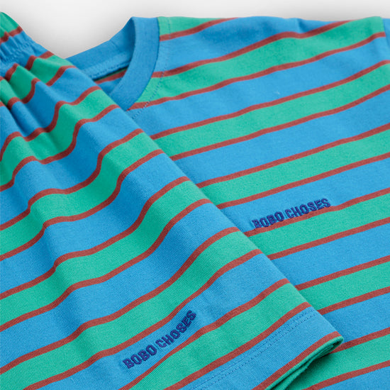 Bobo Choses Blue Stripes Loungewear Set