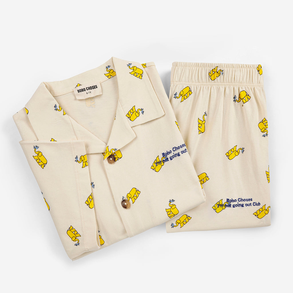 Bobo Choses Yellow Elephant Loungewear Set