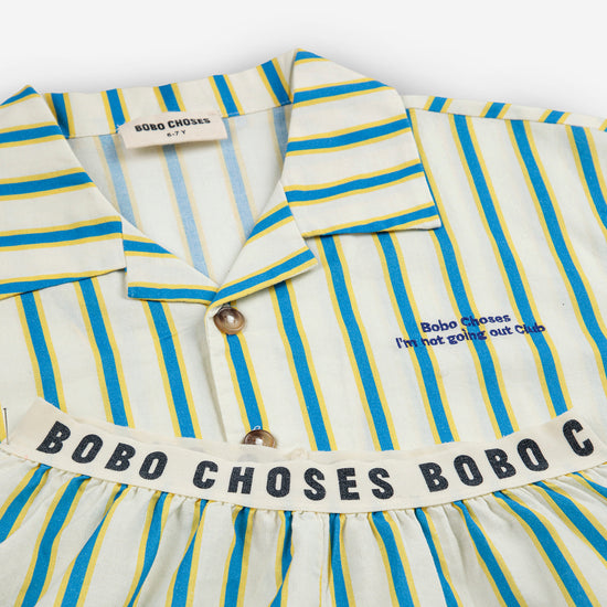 Bobo Choses Yellow Stripes Loungewear Woven Set