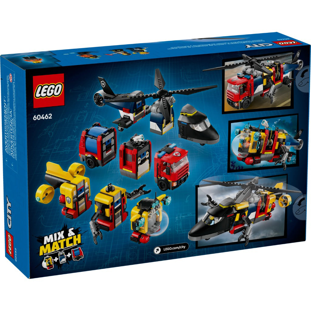 LEGO Helicopter, Fire Truck & Submarine Remix