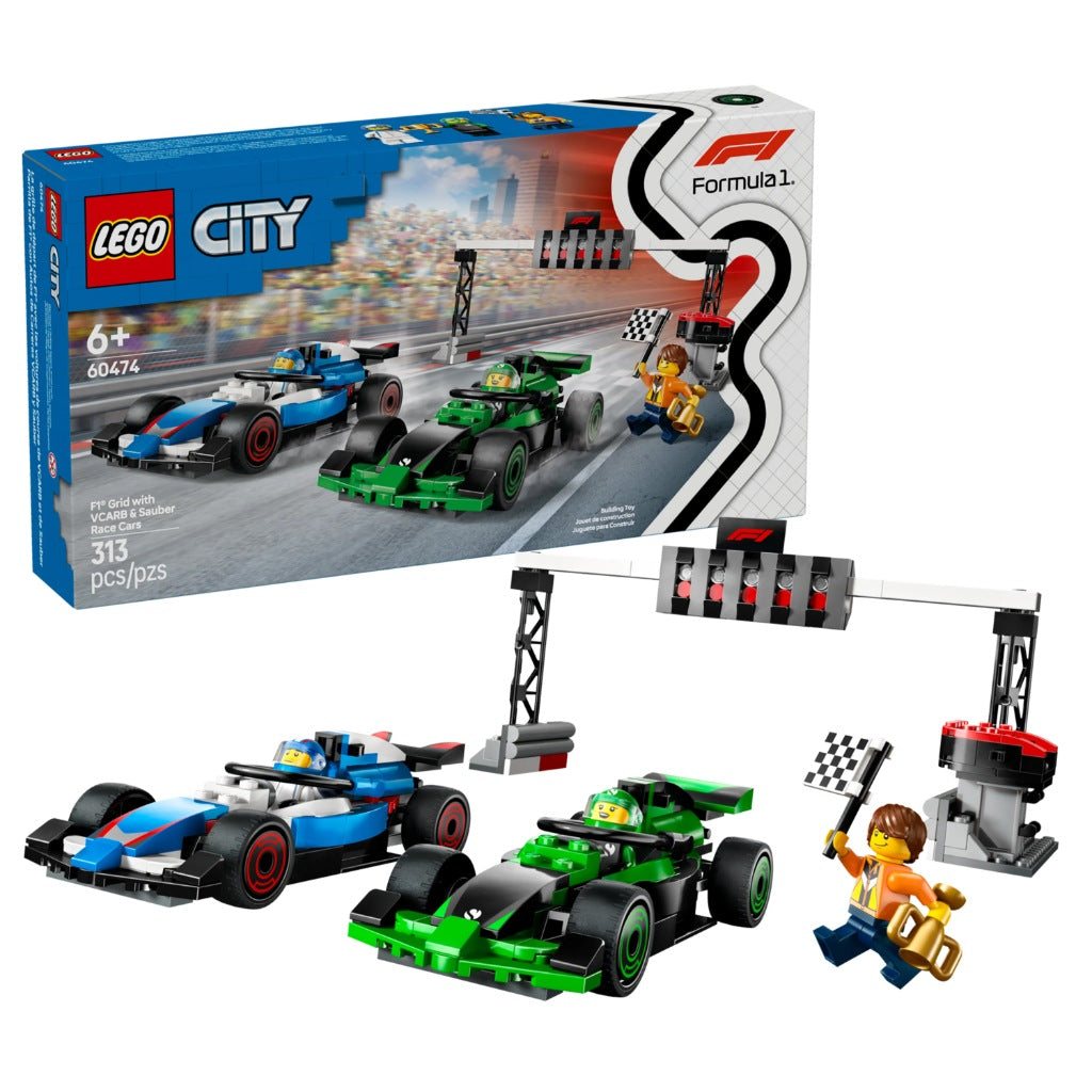LEGO F1® Grid with VCARB & Sauber Race Cars