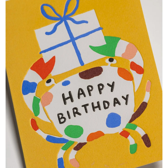Load image into Gallery viewer, Lagom Design Happy Birthday Big Crab – Greeting Card
