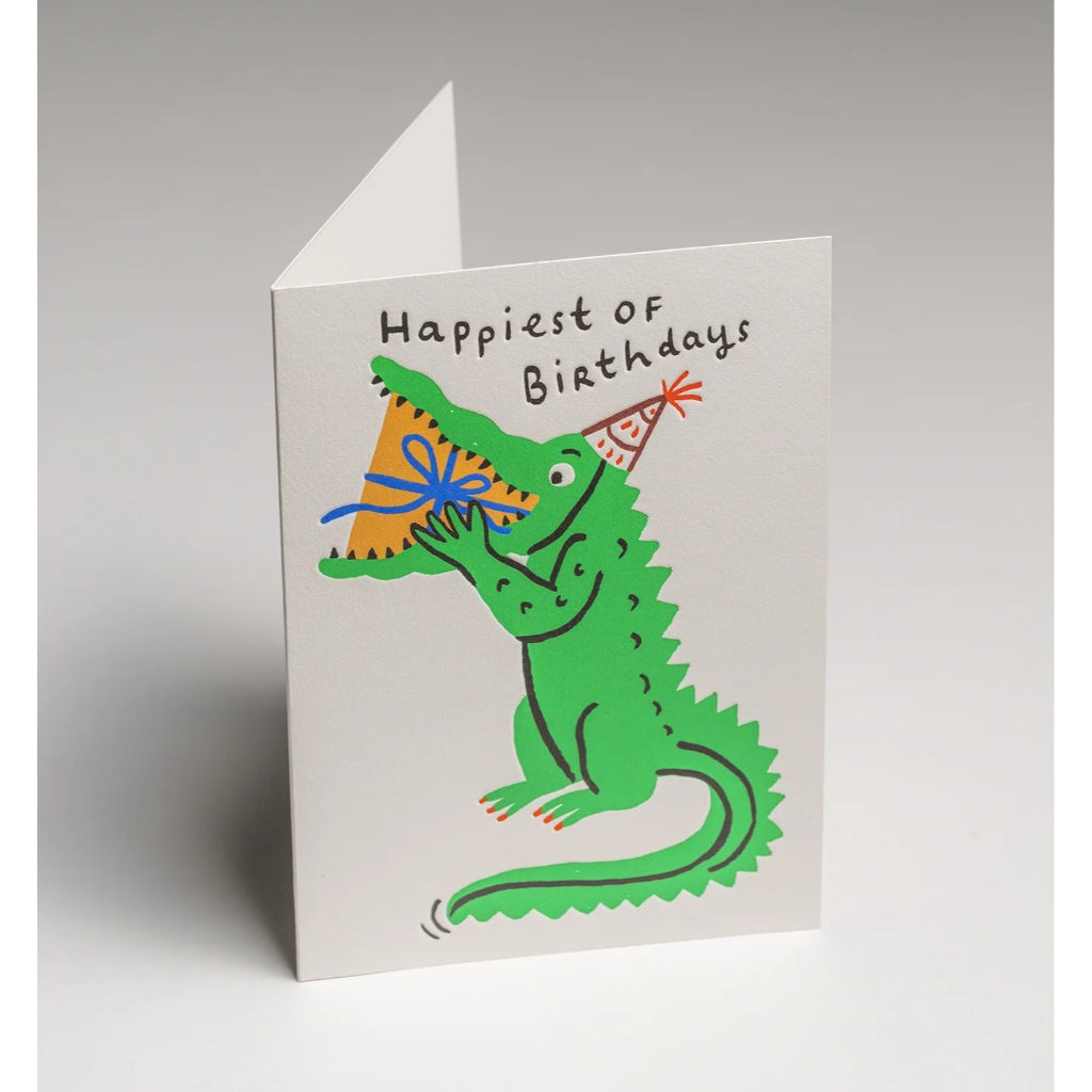 Lagom Design Happiest of Birthdays Crocodile – Greeting Card