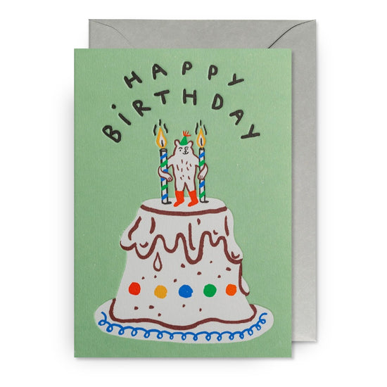 Lagom Design Happy Birthday Big Cake – Greeting Card