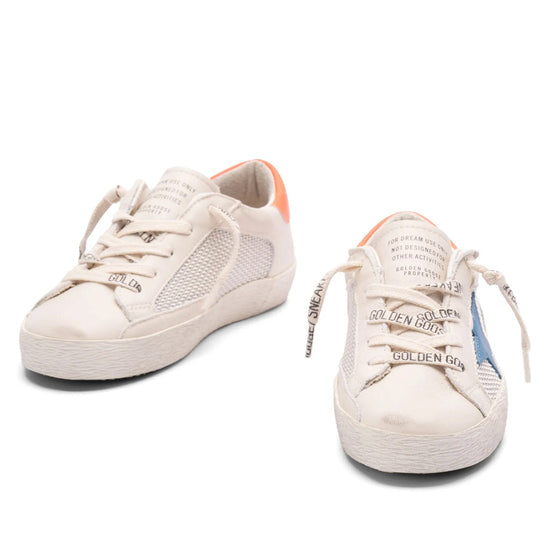 Golden Goose Super-star Double Quarter With List Net and Leather Upper Leather Star and Heel