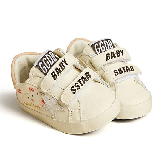 Golden Goose Baby School Nappa Upper Suede Star and List Leather Heel