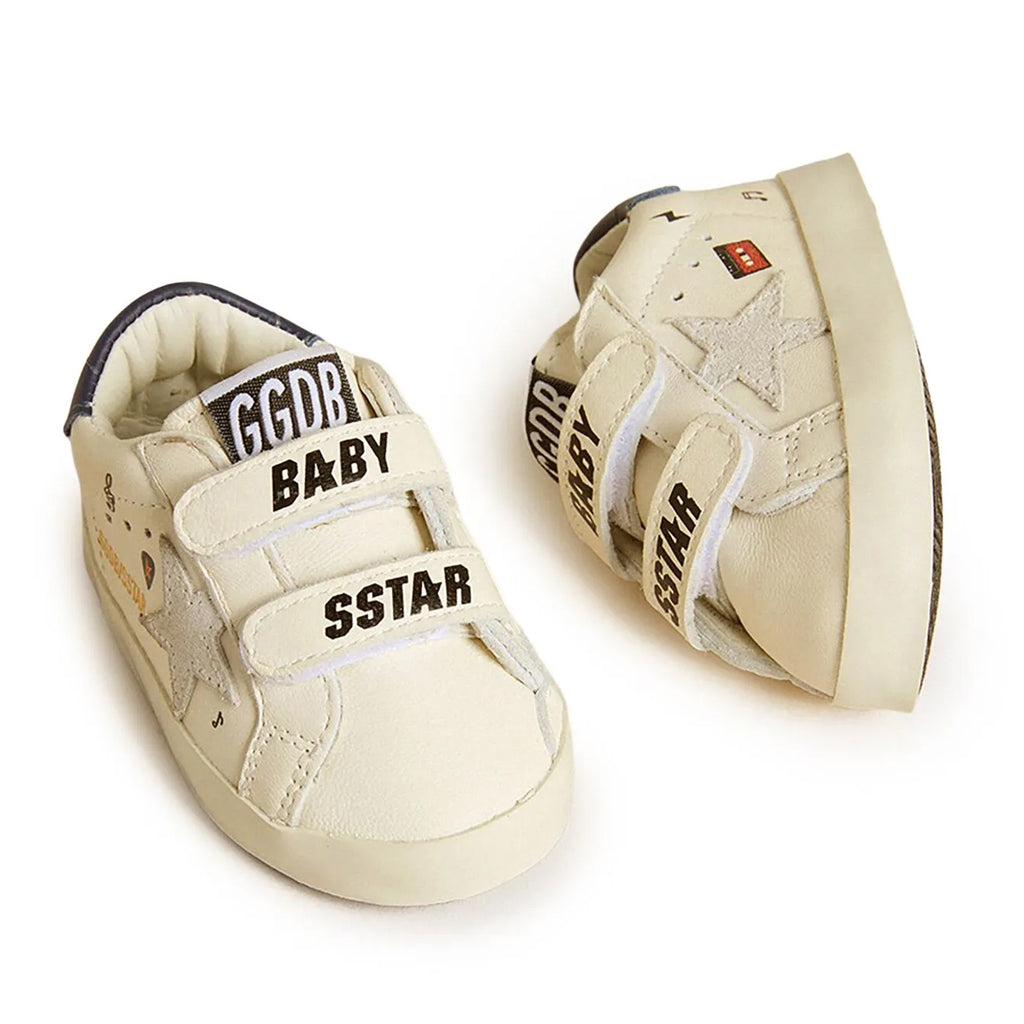 Golden Goose Baby School Nappa Upper With Prints Suede Star and List and Leather Heel