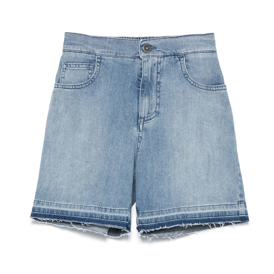 Golden Goose Journey Unisex Short Pant Lightweight Cotton Denim With Patch and Embroidery