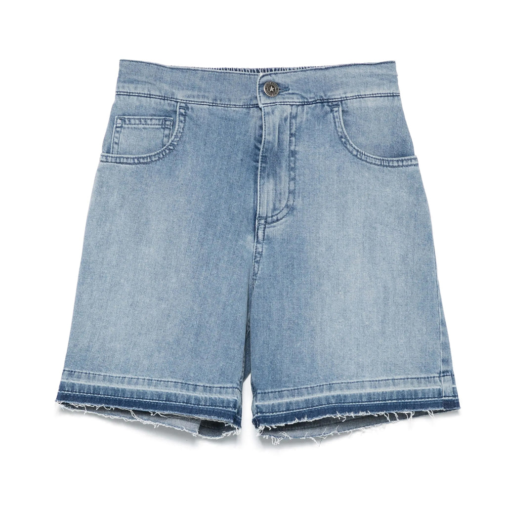 Golden Goose Journey Unisex Short Pant Lightweight Cotton Denim With Patch and Embroidery