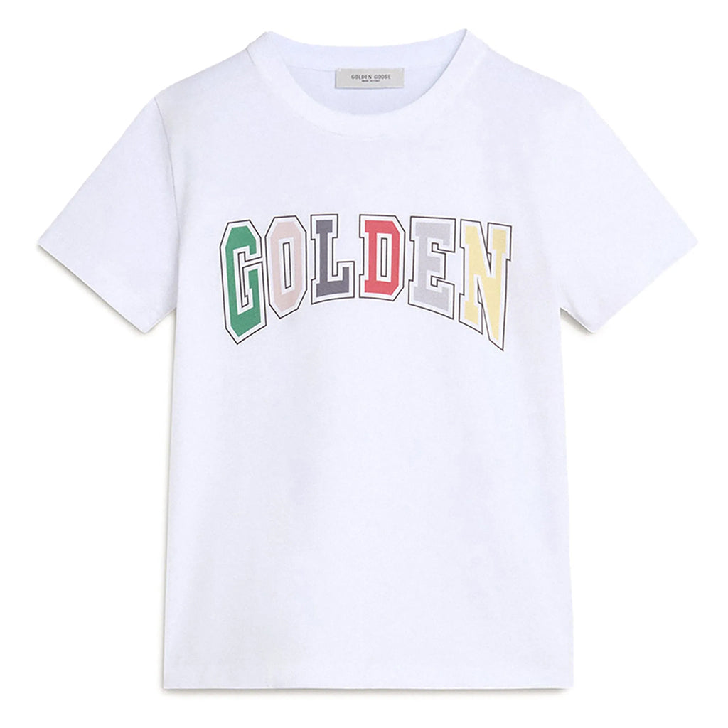 Golden Goose Journey Boy’s T-shirt Cotton Jersey With Multicolour Print