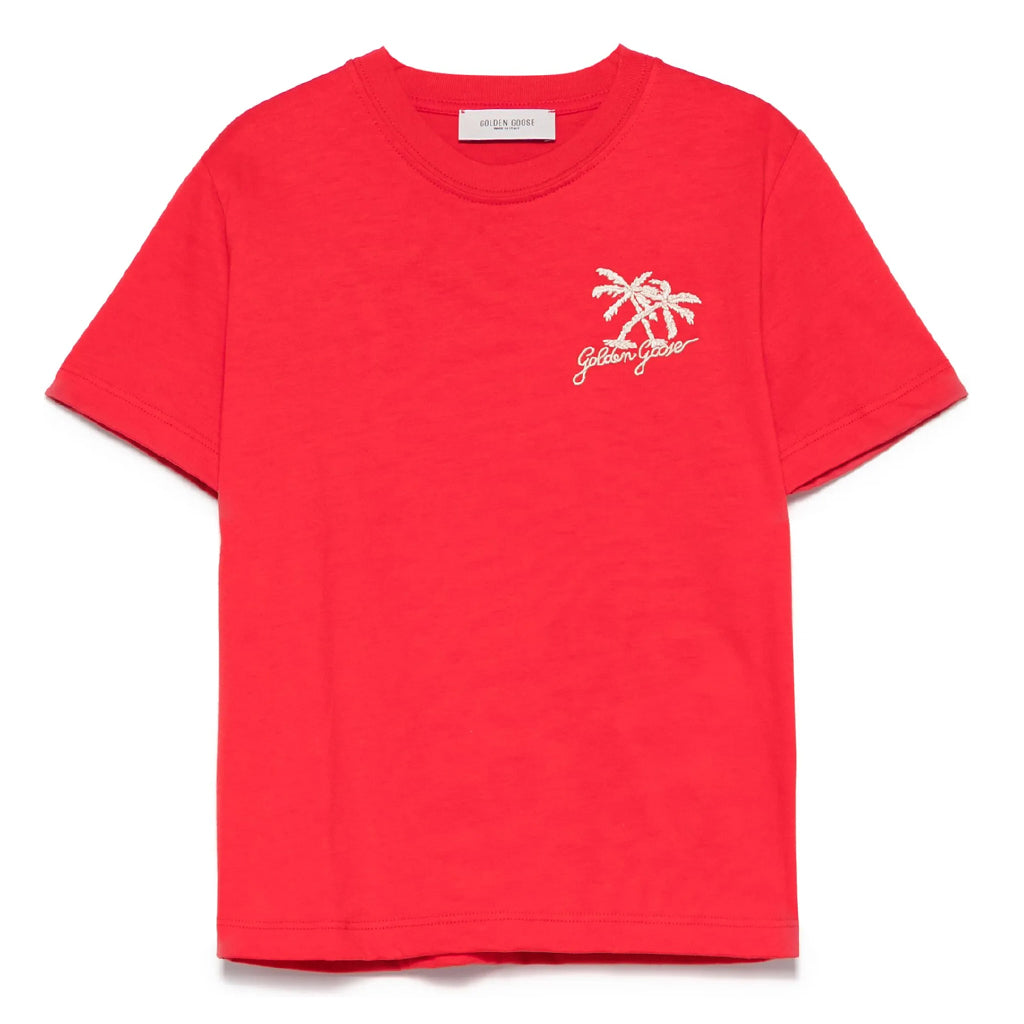 Golden Goose Journey Boy’s T-shirt Cotton Jersey With Embroidery