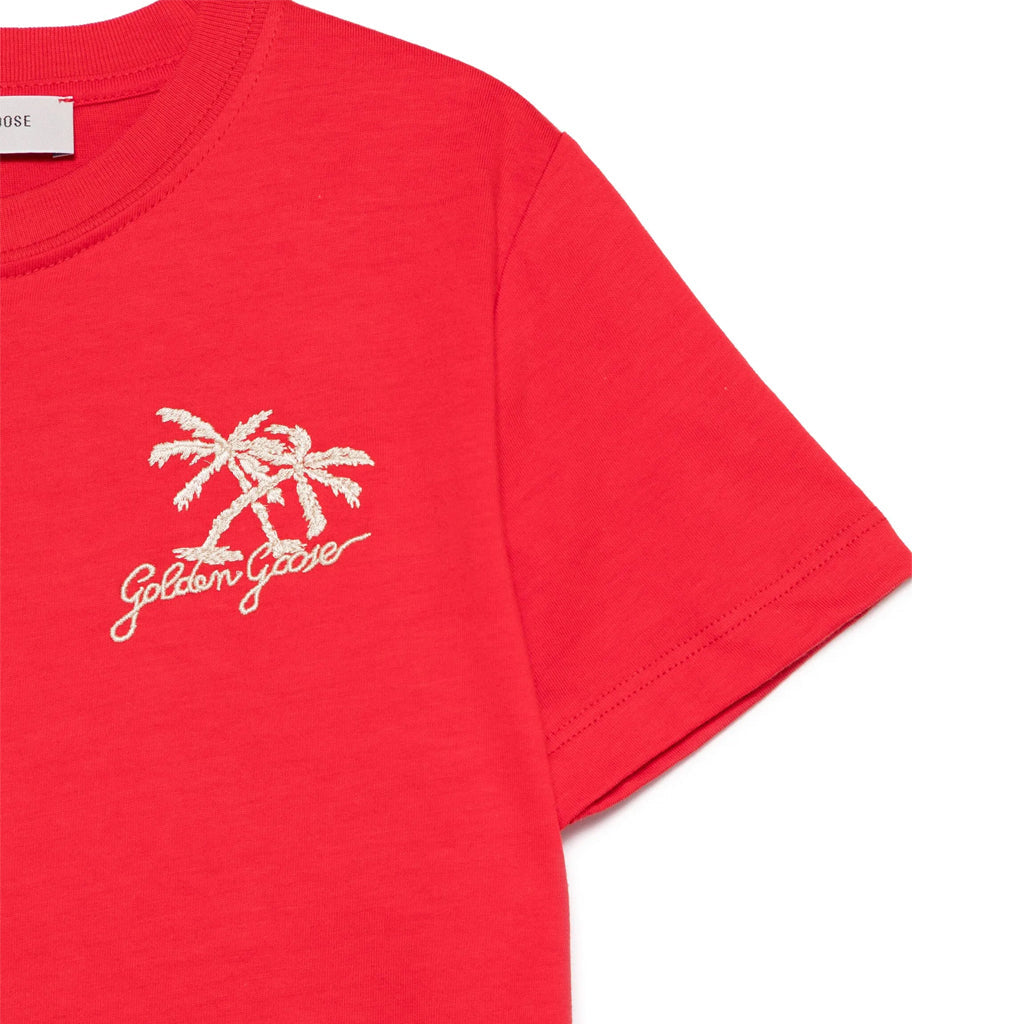 Golden Goose Journey Boy’s T-shirt Cotton Jersey With Embroidery