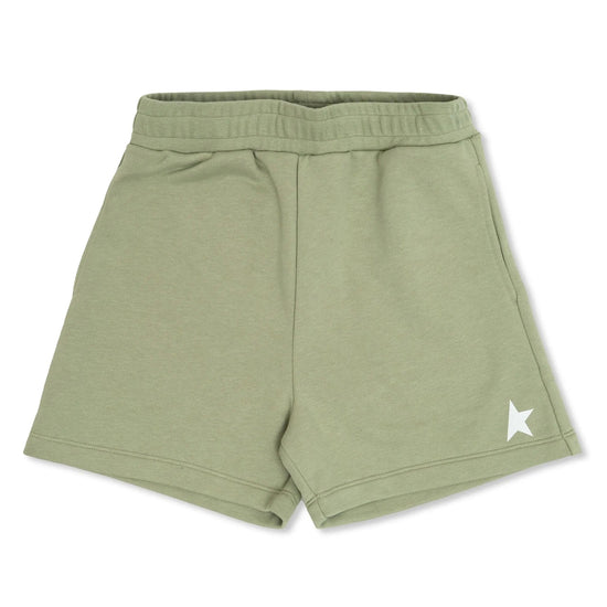 Golden Goose Star Girl’s Fleece Shorts Small Star Glitter Printed