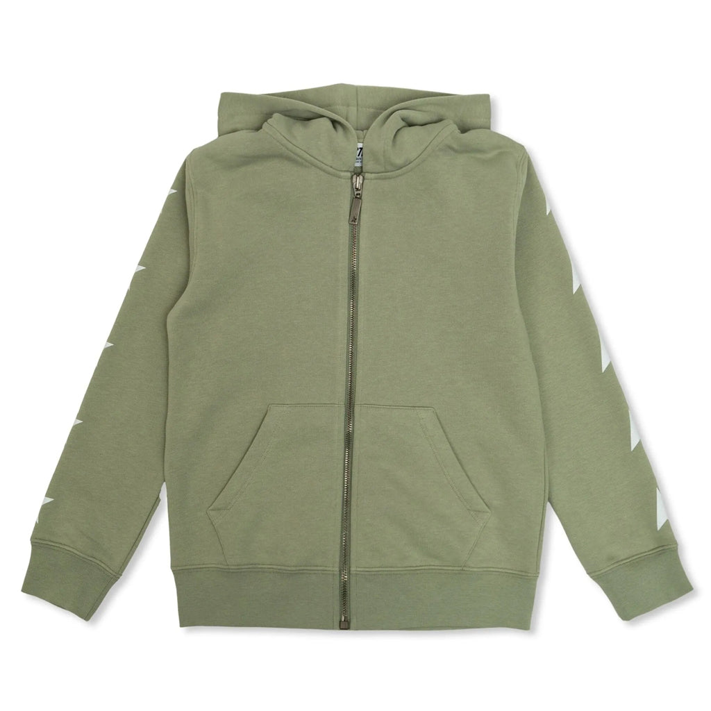 Golden Goose Star Girl’s Zipped Sweatshirt Hoodie Kangaroo Pocket Glitter Multistar Printed