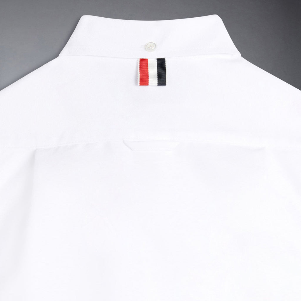 Thom Browne Kids Classic Button Down Point Collar Shirt in Solid Poplin