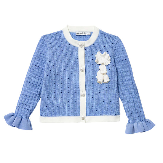 Self Portrait Kids Pointelle Cardigan