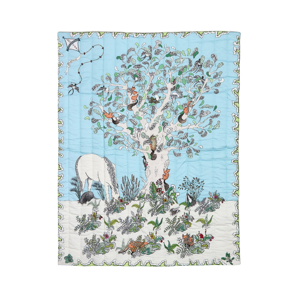 Forivor Enchanted Forest Quilted Blanket 120 x 150CM