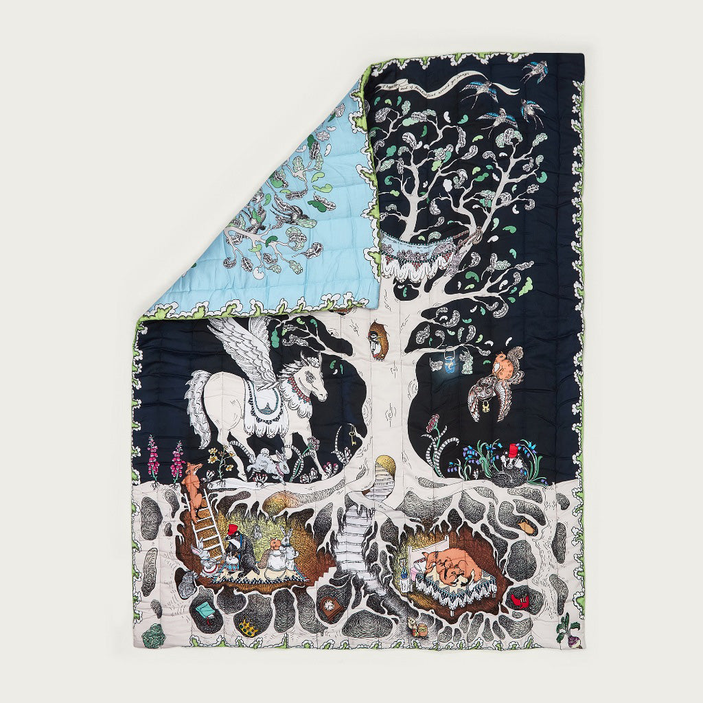 Forivor Enchanted Forest Quilted Blanket 120 x 150CM