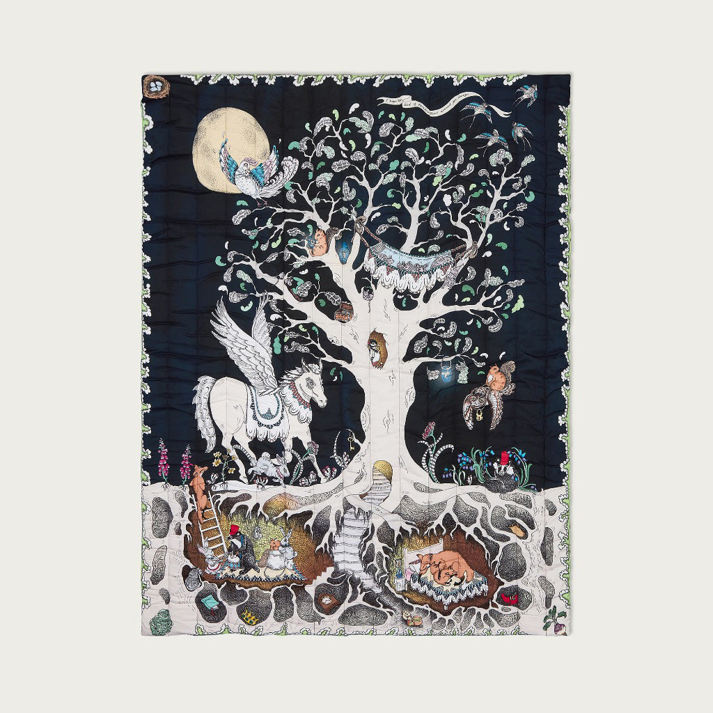 Forivor Enchanted Forest Quilted Blanket 120 x 150CM