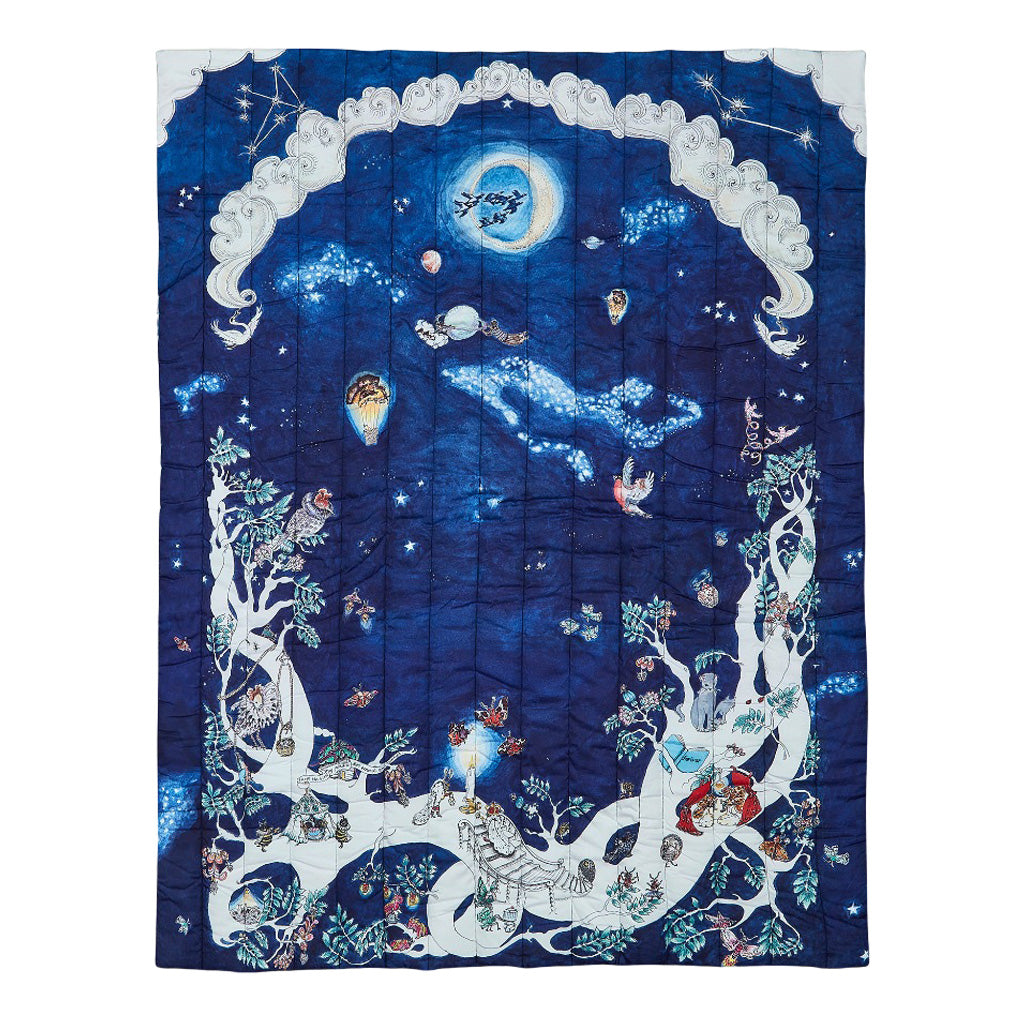 Forivor The Space Above the Ground Large Muslin Blanket