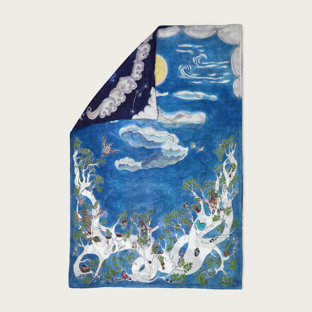 Forivor The Space Above the Ground Large Muslin Blanket