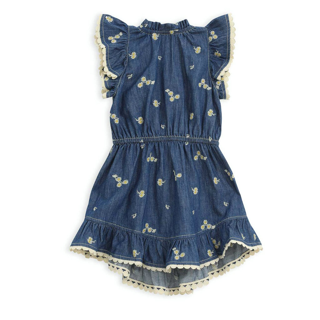 Zimmermann Kids Daisy Lucky Kids Denim Flip Dress