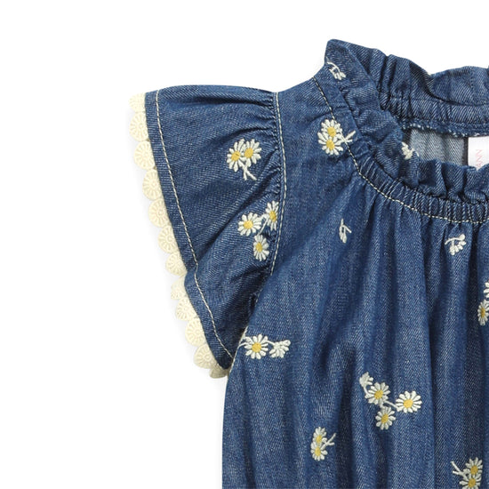 Zimmermann Kids Daisy Lucky Kids Denim Flip Dress