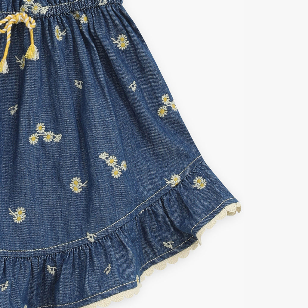 Zimmermann Kids Daisy Lucky Kids Denim Flip Dress
