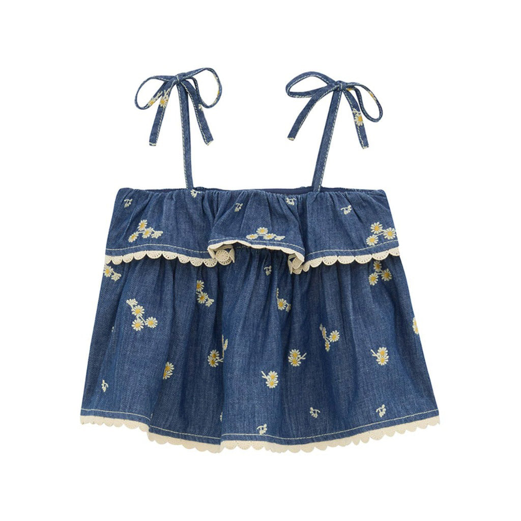 Zimmermann Kids Daisy Lucky Kids Denim Top