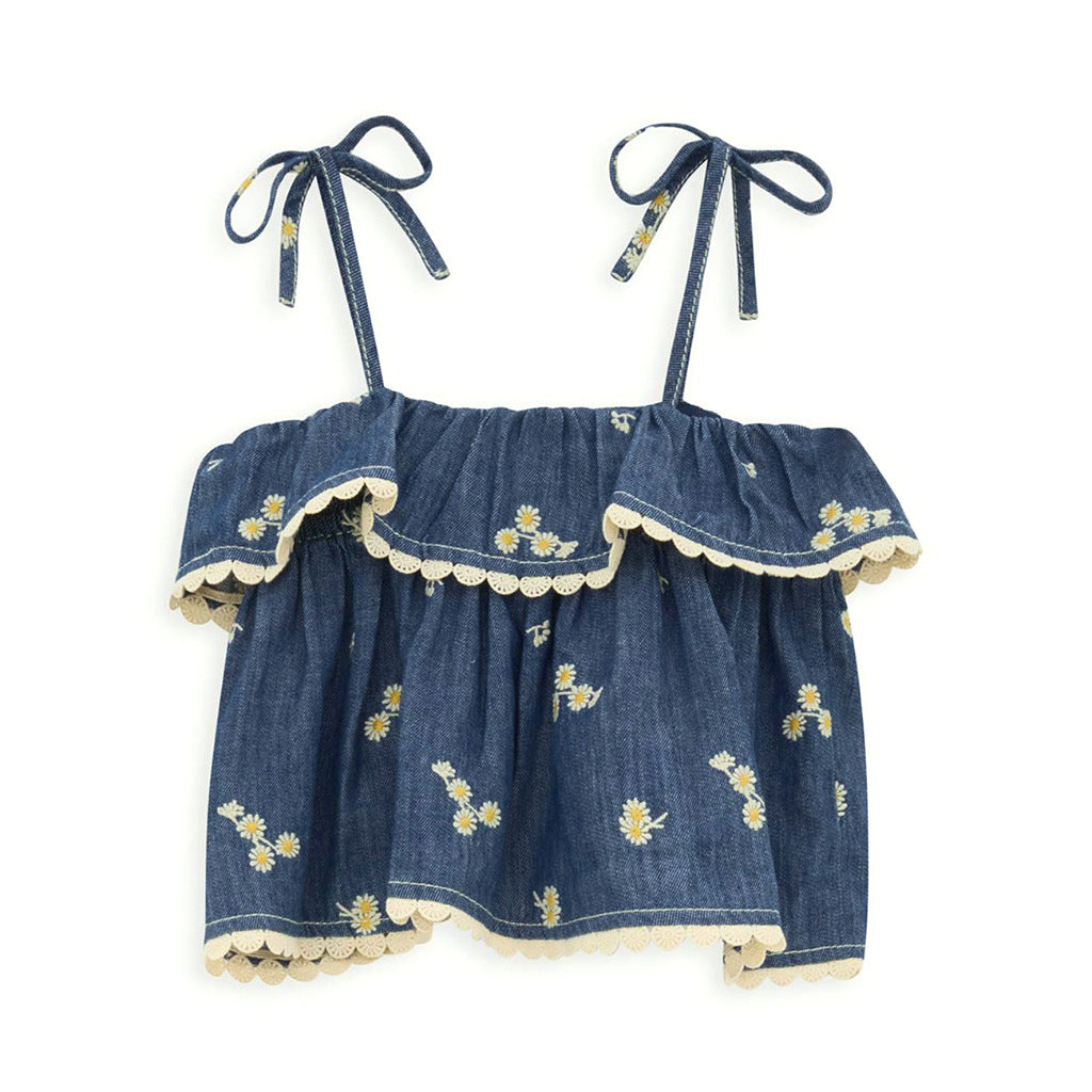 Zimmermann Kids Daisy Lucky Kids Denim Top