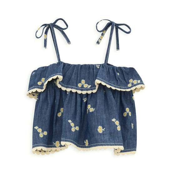 Zimmermann Kids Daisy Lucky Kids Denim Top