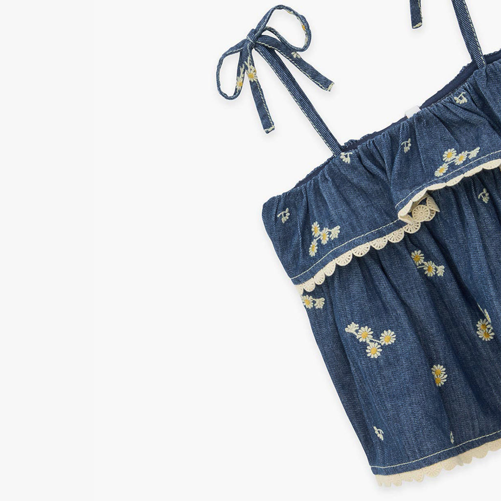 Zimmermann Kids Daisy Lucky Kids Denim Top