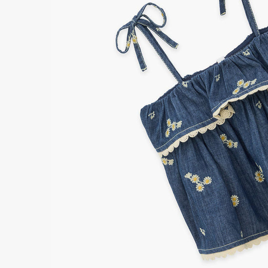 Zimmermann Kids Daisy Lucky Kids Denim Top